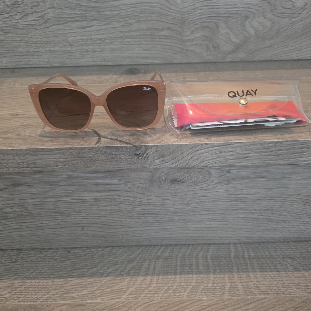 Quay Australia Ever After Milk Pink Brown Sunglasses - Picture 4 of 9